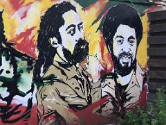 05C Like Minded Productions 2016 mural with Bobs children Damian and Robbie at the Bob Marley Museum Kingston Jamaica